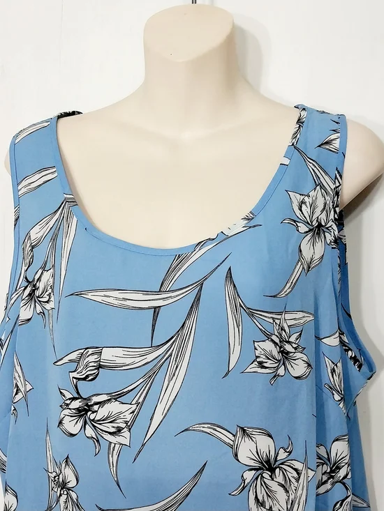 🔵BOGO FREE🔵 Zac & Rachel Top Asymetrical Sleeveless Sz XL - Picture 3 of 5